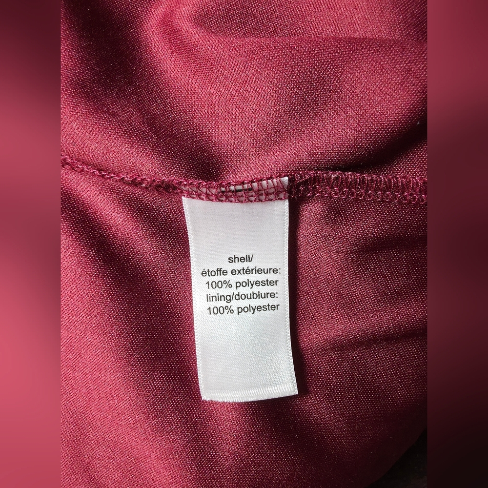 Maurices Maroon Bell Sleeve Dress V-Neck Tie Waist Boho Cottagecore O Plus - Picture 9 of 10